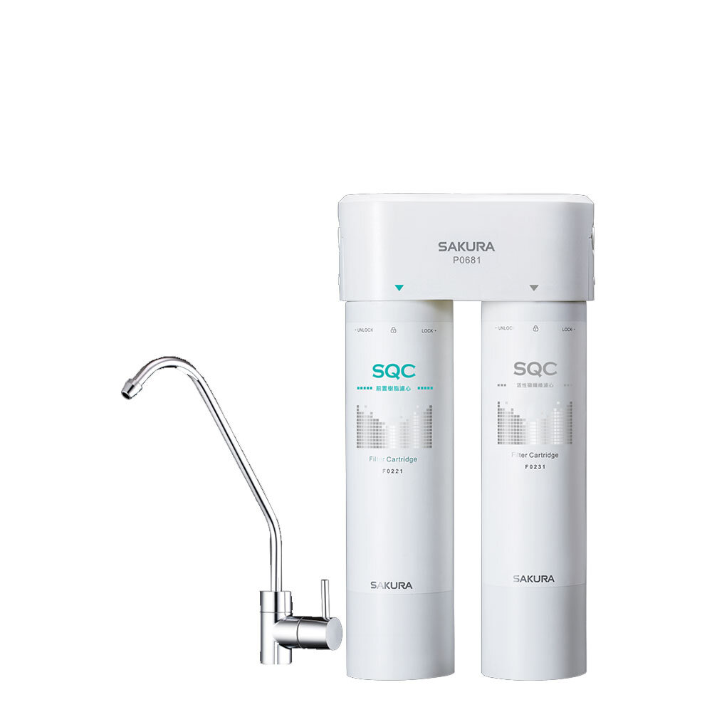 【免運費】 高雄 櫻花牌 P0681 快捷高效 淨水器 (雙管軟水過濾型) 限定區域送基本安裝-圖片-1