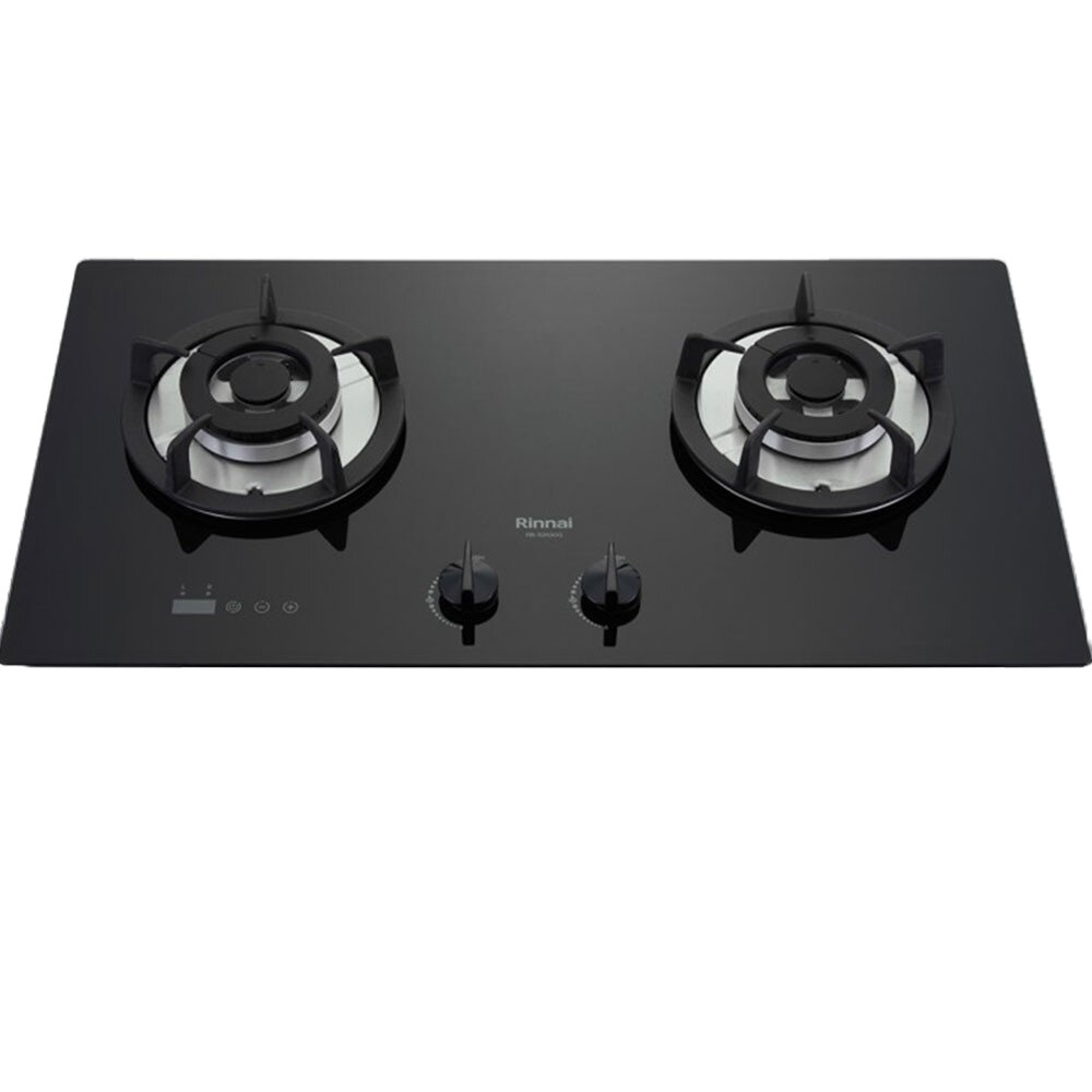 林內牌瓦斯爐 RB-S2630G(B) 檯面式防漏玻璃二口爐 (定時功能) 限定區域送基本安裝【KW廚房世界】-圖片-1