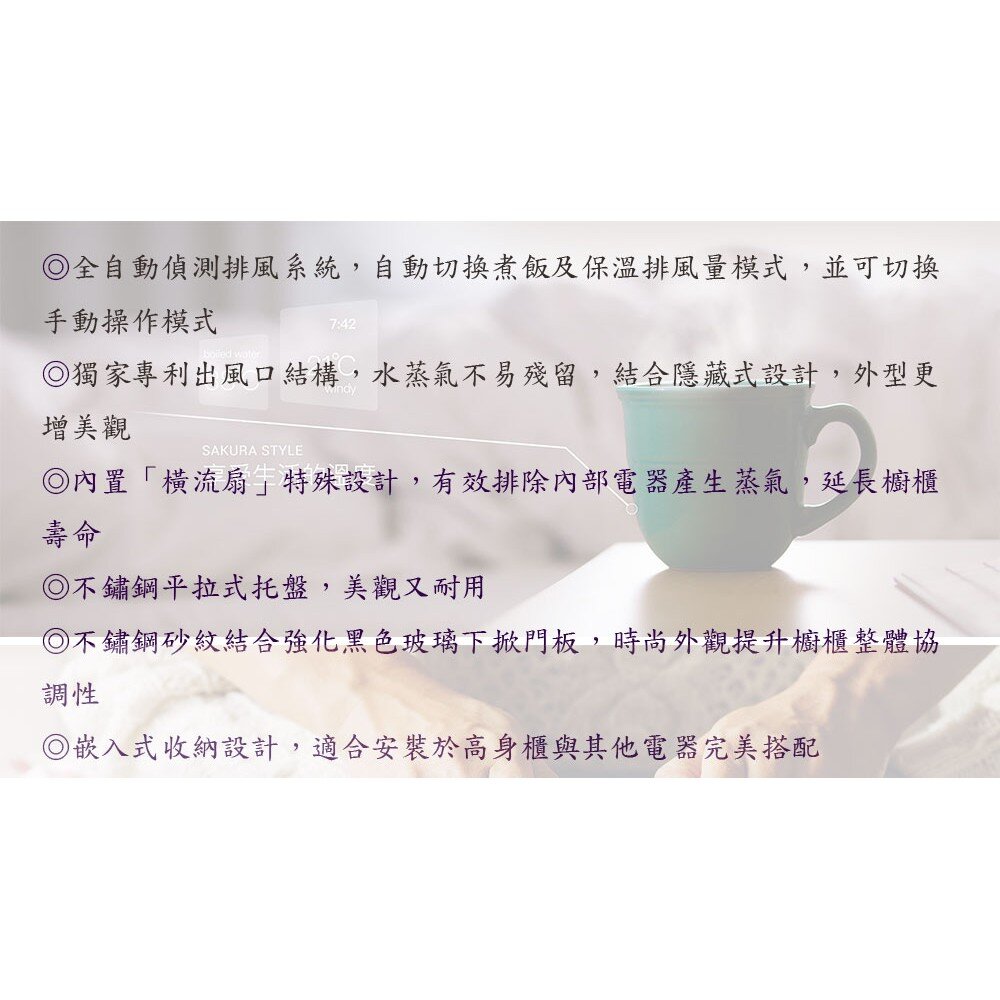 【免運費】 高雄 櫻花牌 E3625 嵌入式電器收納櫃  限定區域送基本安裝-圖片-3