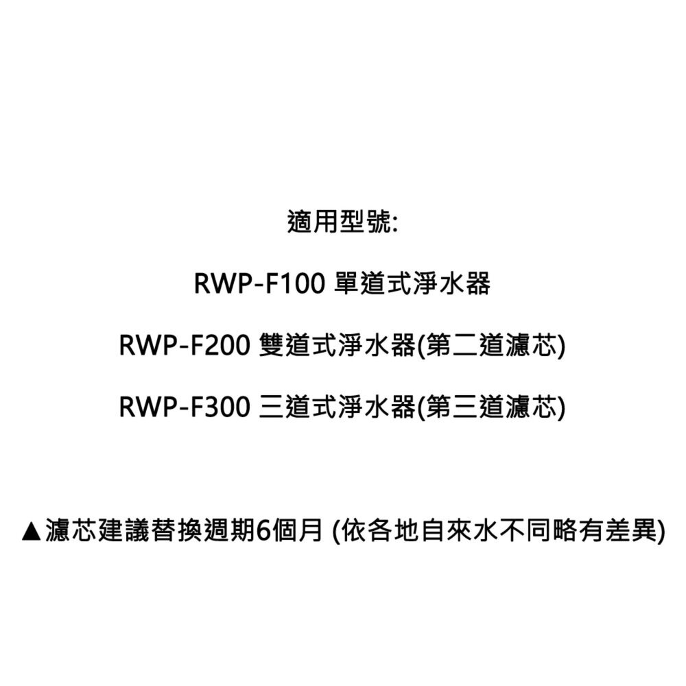 林內牌 RWP-FA1 複合式PP活性碳 適用 RWP-F100 RWP-F200 RWP-F300-圖片-2