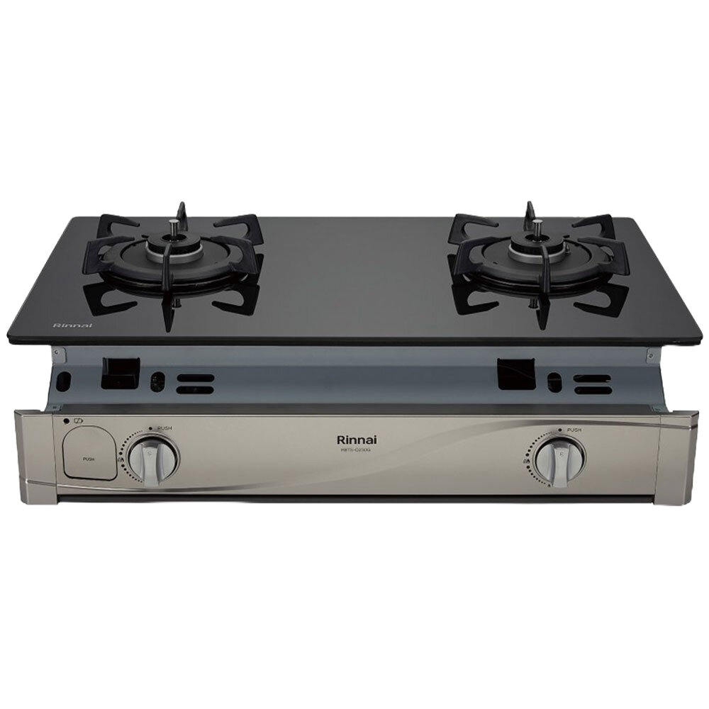 林內牌瓦斯爐 RBTS-Q230G (B) 嵌入爐 ☆感溫設計 ☆原裝進口感溫爐頭 限定區域送基本安裝-圖片-1
