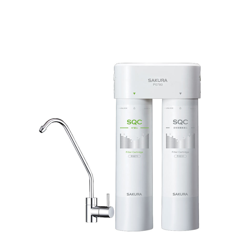 6638535063-【免運費】 高雄 櫻花牌 P0780 快捷高效 淨水器 (雙管除菌型) 限定區域送基本安裝