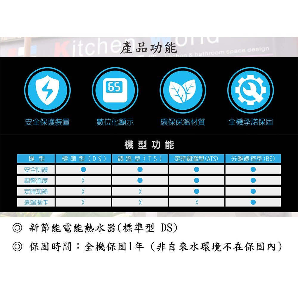 高雄 HMK鴻茂 EH-8001S 330L 標準型 電熱水器 EH-8001-圖片-3