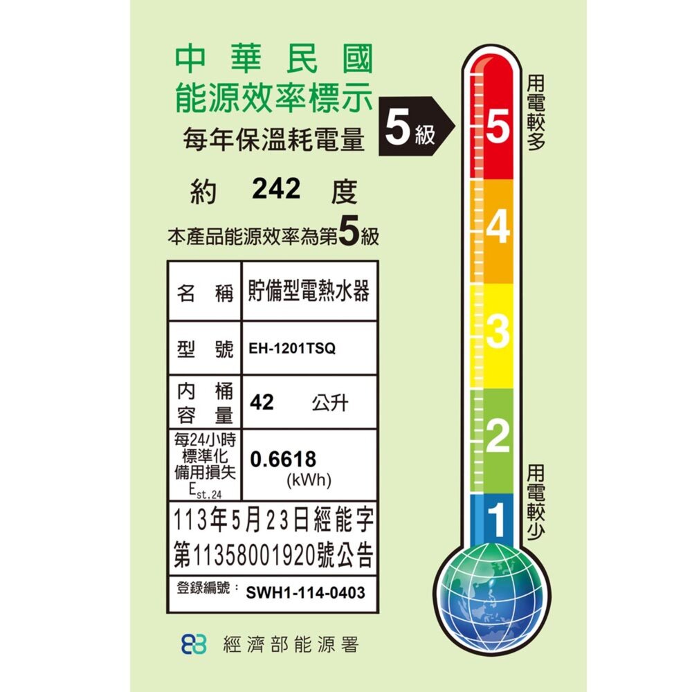 高雄 HMK鴻茂 EH-1201TSQ 42L 【線控型】橫掛式調溫電熱水器 EH-1201-圖片-2
