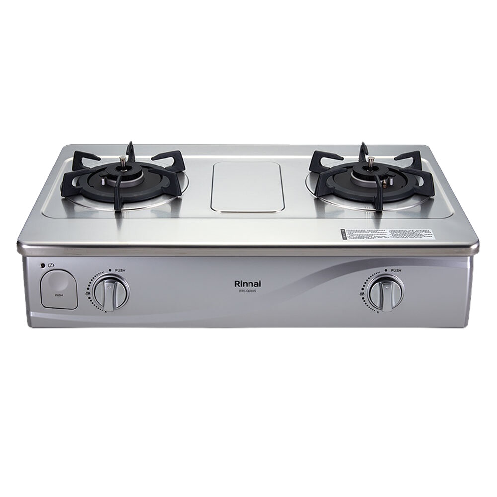 林內牌 RTS-Q230S 台爐 感溫二口爐 瓦斯爐 不鏽鋼雙口爐-圖片-1