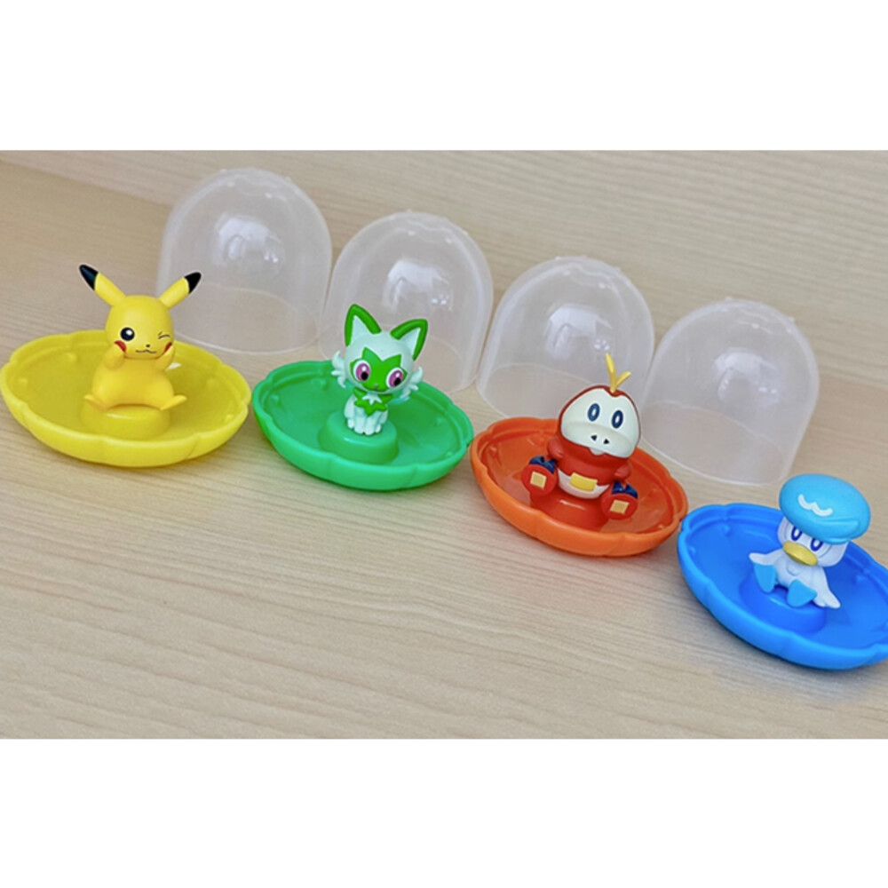 🔥現貨🔥精靈寶可夢飾品收納盒P6 皮卡丘 新葉喵 呆火鱷 潤水鴨 御三家 帕底亞 萬代 扭蛋 轉蛋皮卡丘 新葉喵 呆火鱷-圖片-5