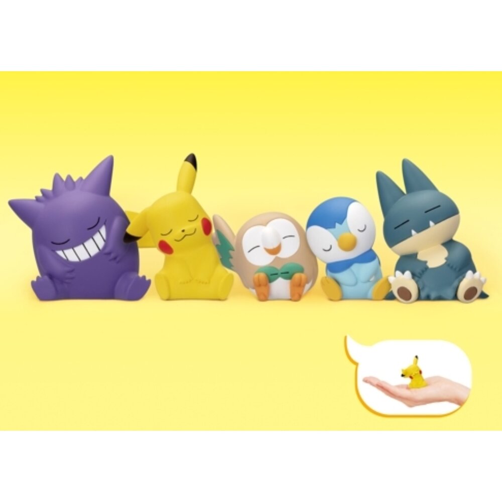 🔥現貨🔥精靈寶可夢倚肩公仔 TAKARATOMY 扭蛋 轉蛋 肩靠肩 睡著 睡覺 耿鬼 木木梟 皮卡丘寶可夢 倚肩-圖片-1