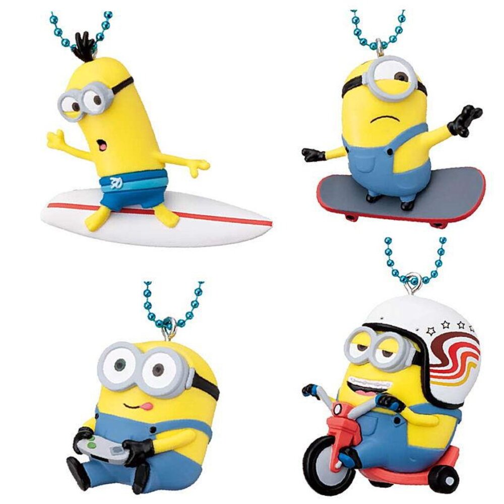 🔥現貨🔥小小兵扁扁公仔吊飾P2 TAKARATOMY 扭蛋 轉蛋 小黃人 蘿蔔 凱文 史都華 BOB Kevin Stu-圖片-1