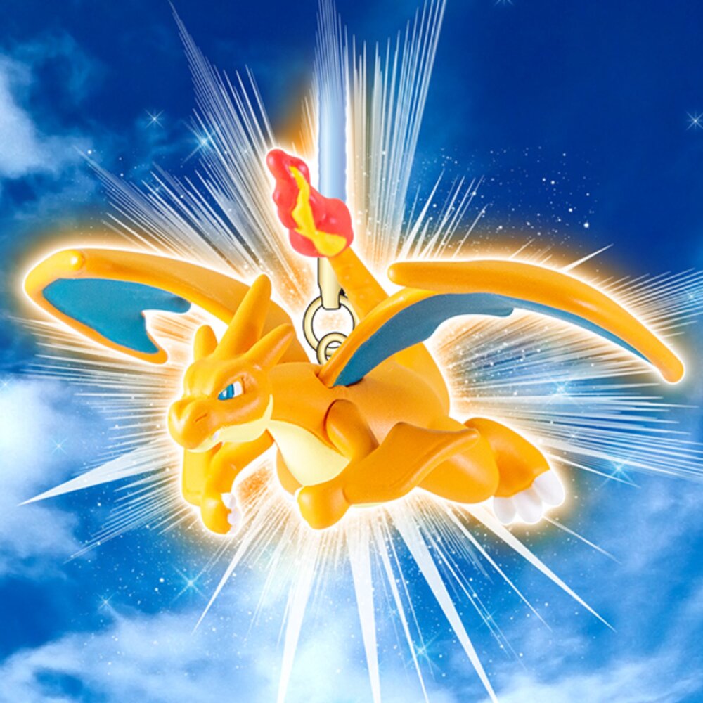 🔥現貨🔥精靈寶可夢飛翔公仔吊飾 TAKARATOMY 扭蛋 轉蛋 噴火龍 轟鳴月寶可夢 飛 TAKARATOMY-圖片-1