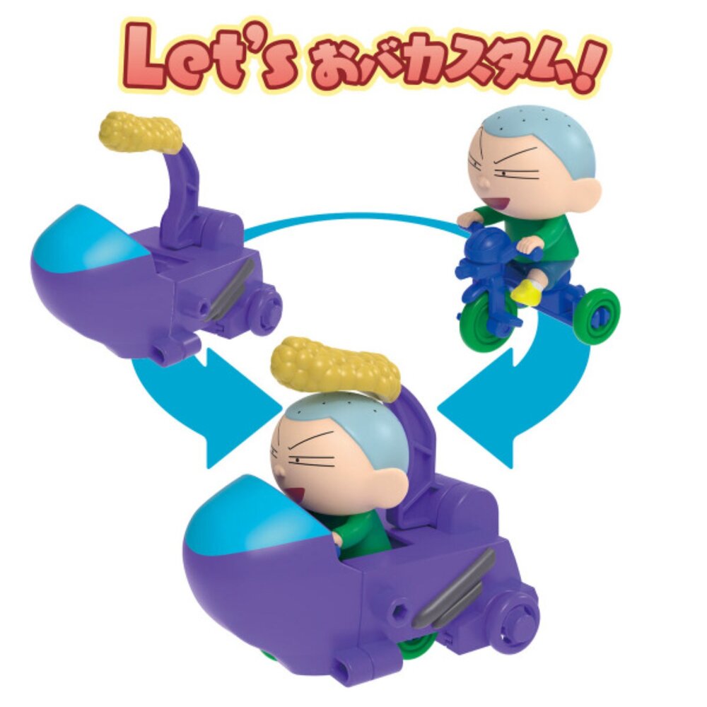 🔥現貨🔥蠟筆小新角色造型車套組 第二彈 第三彈  萬代 盒玩 盲盒 腳踏車 車車 合體 阿呆-圖片-6