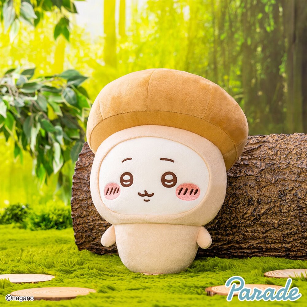 🔥現貨🔥吉伊卡哇蘑菇裝扮大玩偶 PARADE 景品 吉伊 小巴 烏薩奇 香菇 娃娃吉伊卡哇 香菇 玩偶 PARADE-圖片-1
