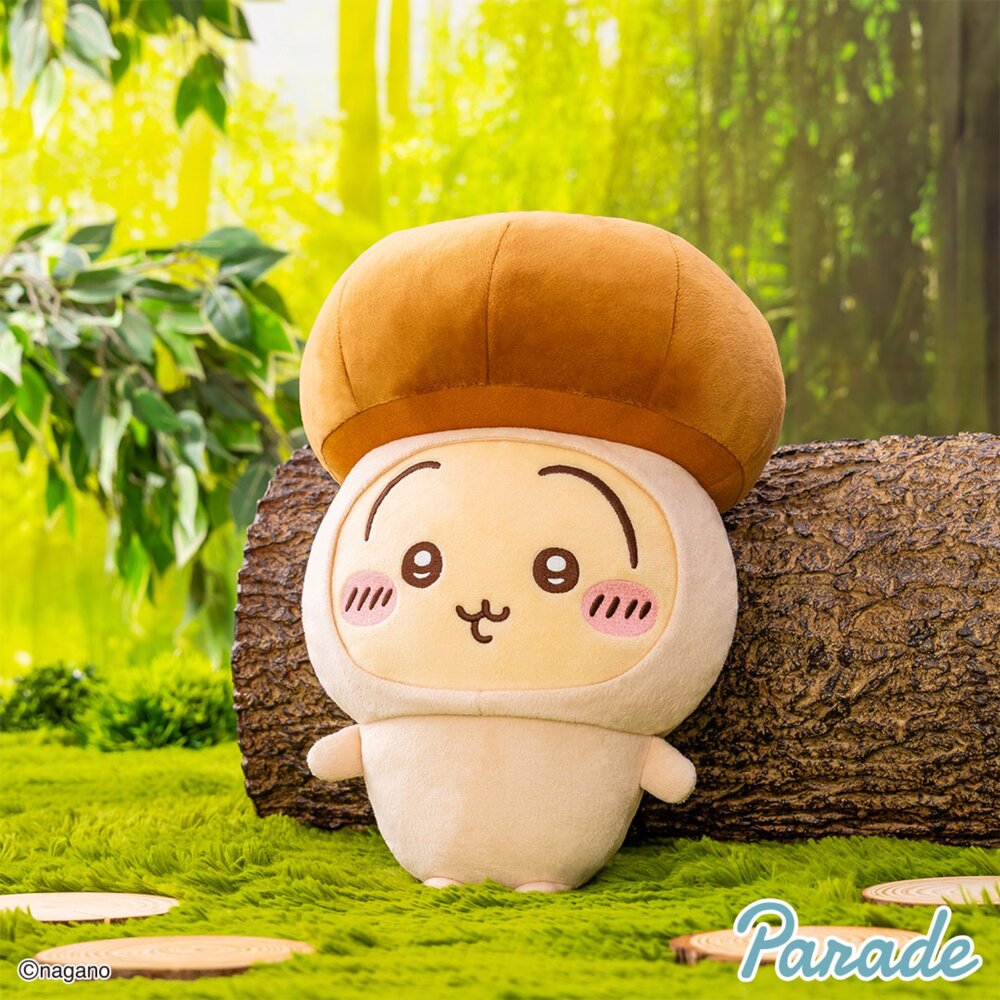 🔥現貨🔥吉伊卡哇蘑菇裝扮大玩偶 PARADE 景品 吉伊 小巴 烏薩奇 香菇 娃娃吉伊卡哇 香菇 玩偶 PARADE-圖片-2