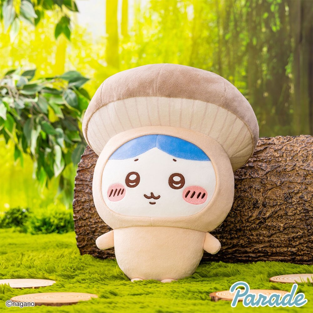 🔥現貨🔥吉伊卡哇蘑菇裝扮大玩偶 PARADE 景品 吉伊 小巴 烏薩奇 香菇 娃娃吉伊卡哇 香菇 玩偶 PARADE-圖片-3