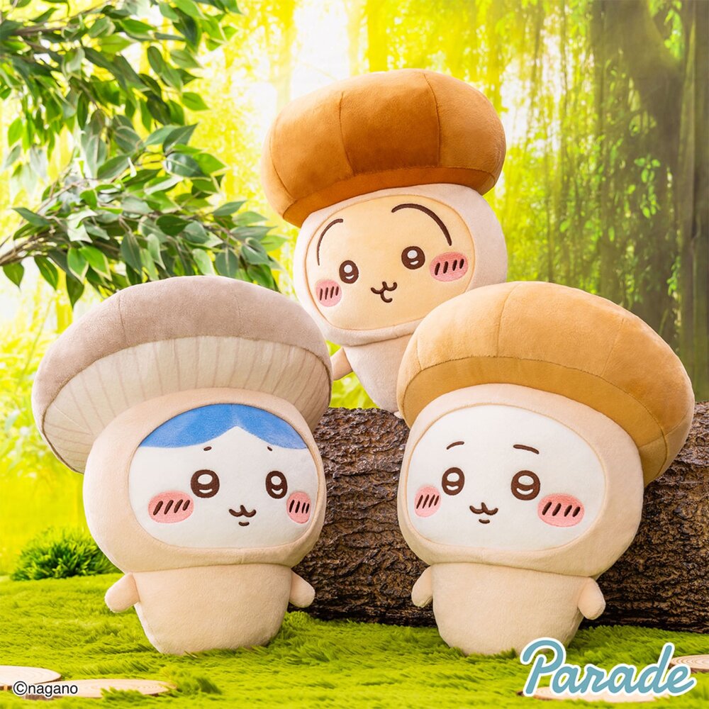 250527113924-🔥現貨🔥吉伊卡哇蘑菇裝扮大玩偶 PARADE 景品 吉伊 小巴 烏薩奇 香菇 娃娃