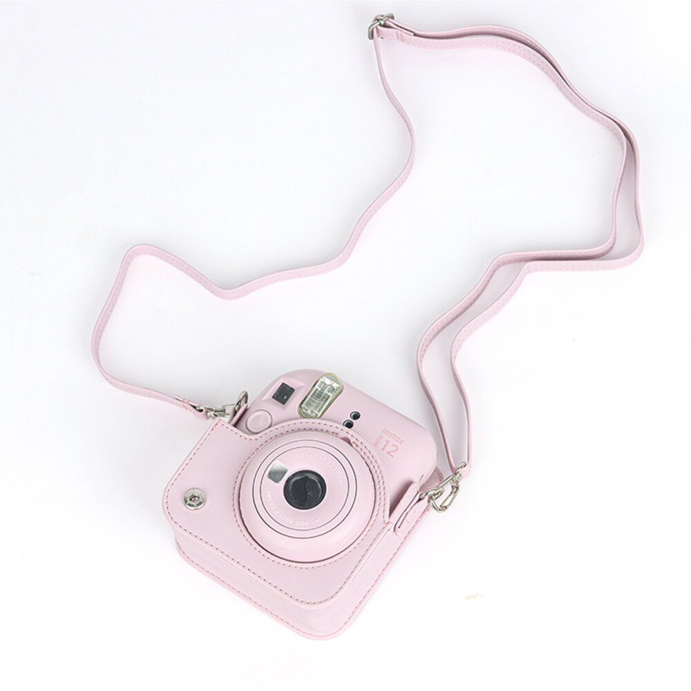 ✨富士📸 Instax Mini 13 12 11 9 8 復古皮套 附同色背帶 可連水晶殼裝📸-圖片-3