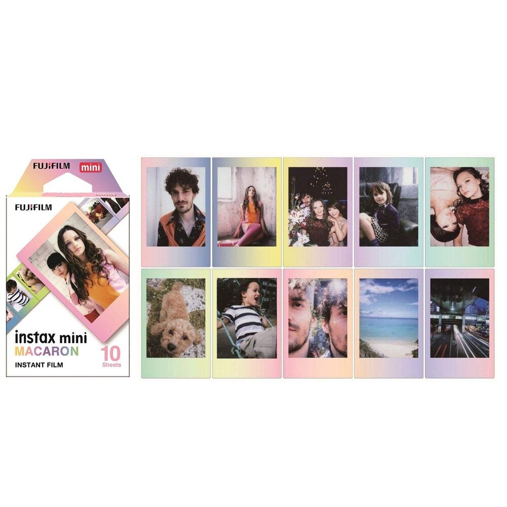 ✨富士🎞️ instax mini 馬卡龍 拍立得 底片 Macaron 漸層邊框 造型底片 現貨📸🌈-圖片-2
