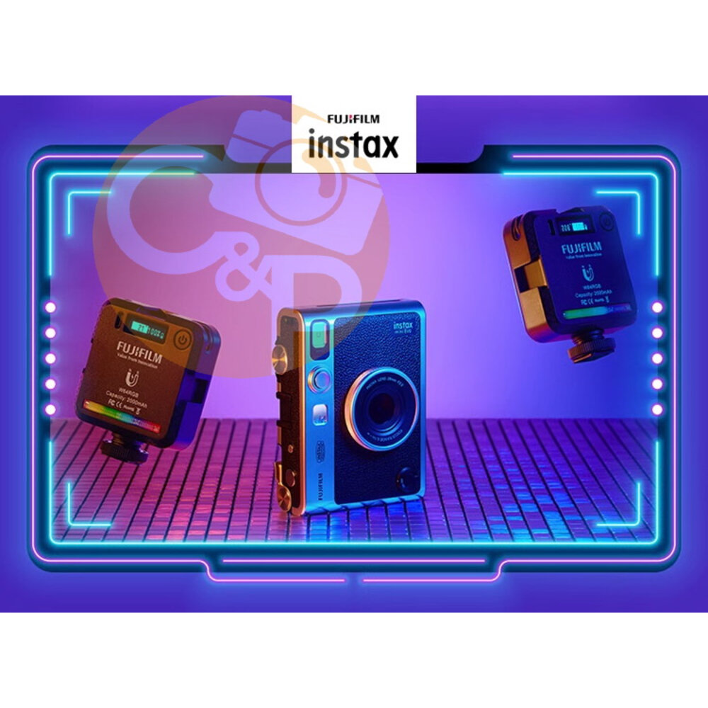✨富士Fujifilm🎞️ instax mini Evo 專用磁吸RGB補光燈 多色溫 原廠配件 黑色/粉色 現貨📸💡-圖片-6