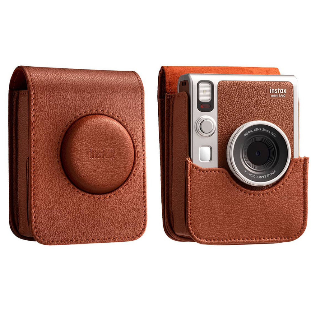 📷現貨 💯正品 富士 Fujifilm instax mini EVO 專用配件 原廠皮套 副廠皮套 鋼化膜 透明殼-圖片-3