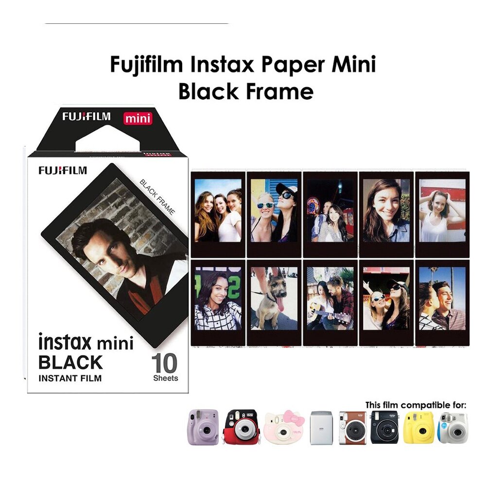 ✨富士📸 Instax Mini 黑邊 拍立得 底片 10張入 沉穩純黑邊框 極簡電影質感 日本原裝 現貨📸-圖片-3