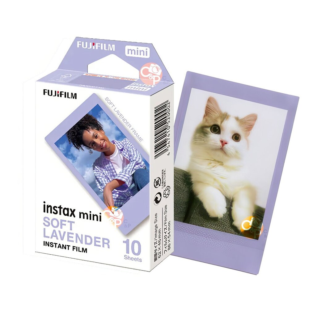 ✨富士📸 Instax Mini 薰衣草 紫邊 拍立得 底片 10張入 柔紫邊框 現貨📸-圖片-1