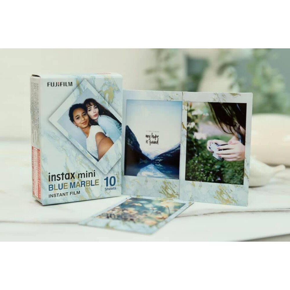 ✨富士Fujifilm🎞️ instax mini 藍色大理石底片 10張入 拍立得 造型底片 現貨📸💎-圖片-2