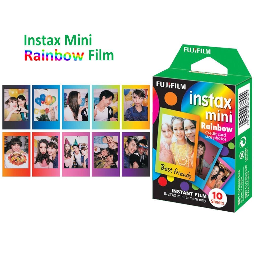 ✨富士📸 Instax Mini 彩虹漸層 拍立得 底片 10張入 多彩彩色邊框 日本原裝 mini機型適用 現貨📸-圖片-2