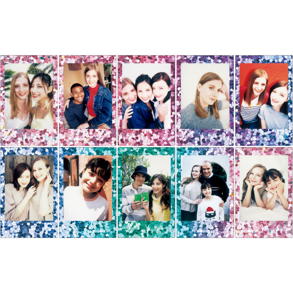 ✨富士📸 Instax Mini 五彩水鑽 拍立得 底片 10張入 璀璨炫彩邊框 現貨📸-圖片-2
