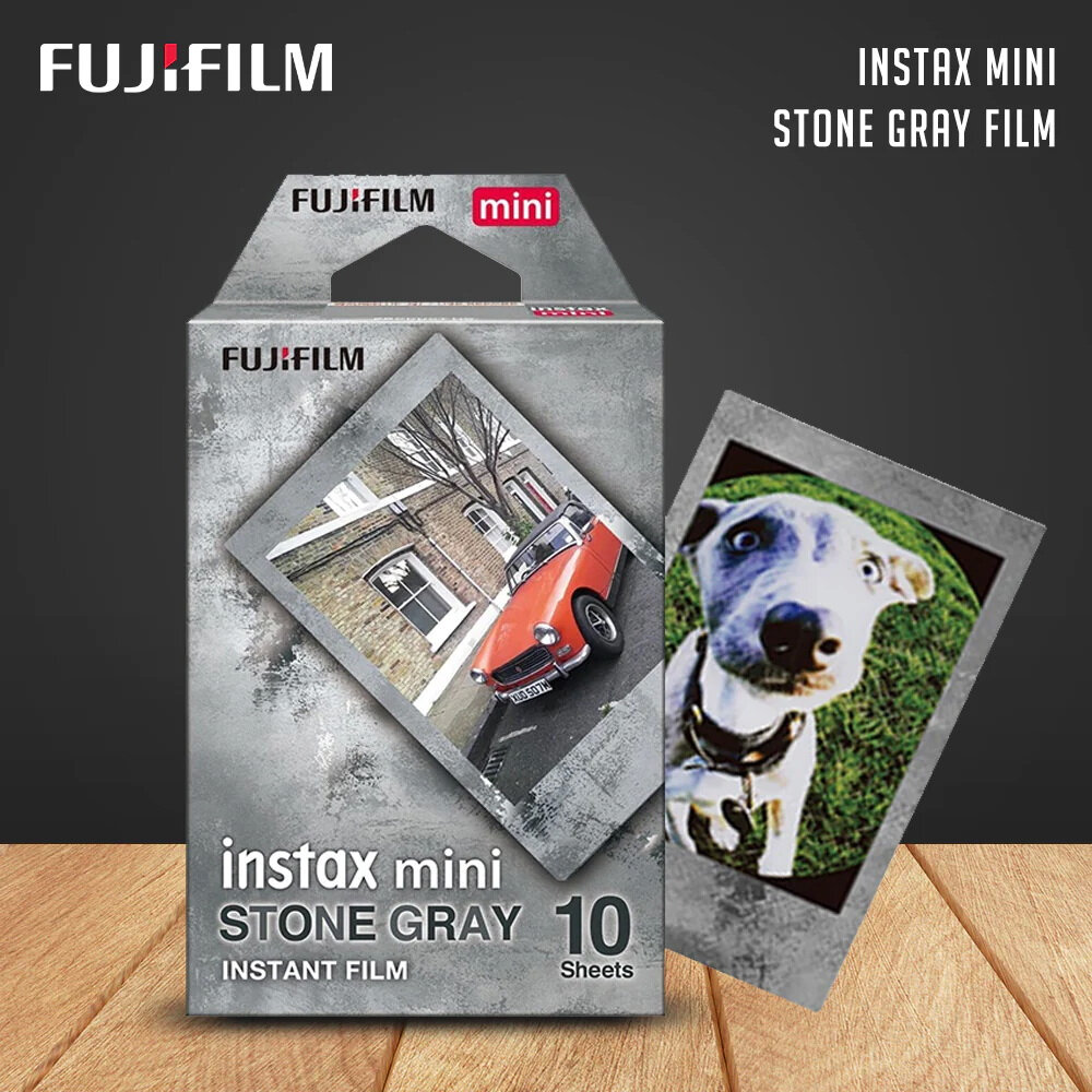 23238765541-💯正品📸 灰邊 底片 FUJIFILM instax mini 拍立得底片 岩石灰 風格款底片 STONE GRAY