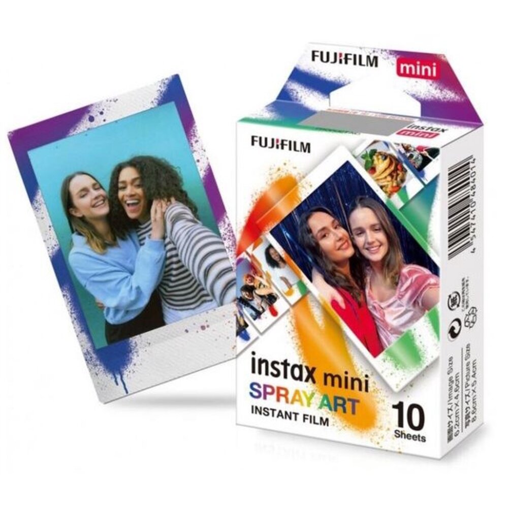 ✨富士📸 Instax Mini 噴畫 塗鴉 拍立得 底片 10張入 炫彩噴漆邊框 現貨📸-圖片-1