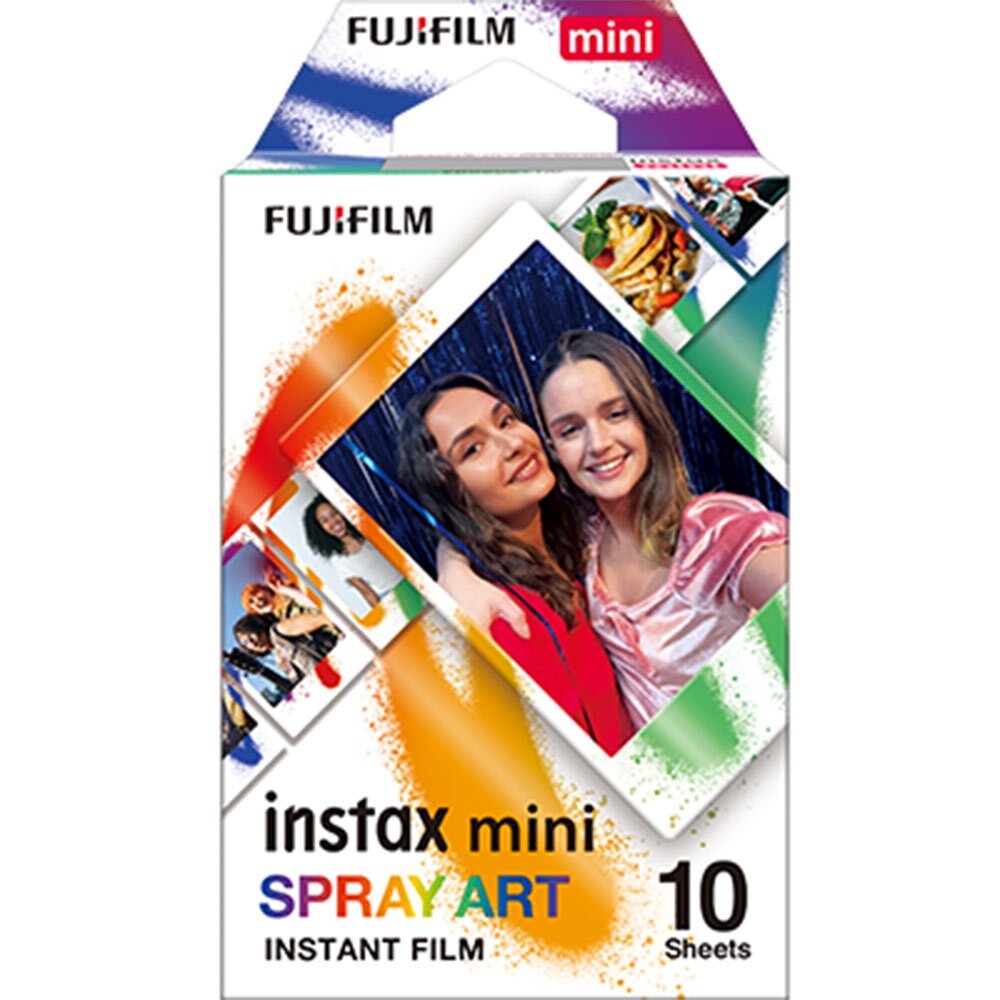 ✨富士📸 Instax Mini 噴畫 塗鴉 拍立得 底片 10張入 炫彩噴漆邊框 現貨📸-圖片-2