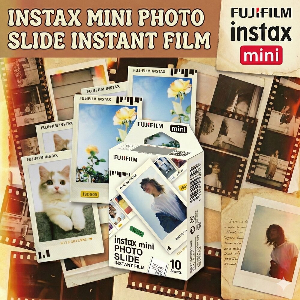 ✨富士📸 Instax Mini 正片風 拍立得 底片 10張入 幻燈片邊框 現貨📸-圖片-1