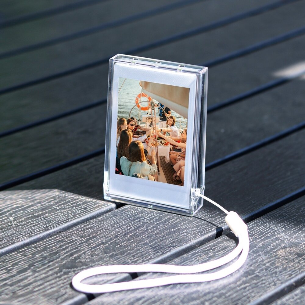 💯正品 透明 拍立得 隨身 收納盒 相框 3吋 相片 instax mini 拍立得 底片 專用 便攜式 可放10張照片-圖片-1