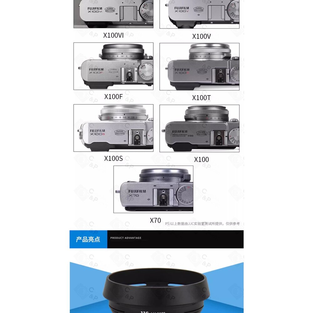 公司貨 JJC 📷LH-JX100FII LH100X 方形遮光罩 X100V X100VI 轉接環 鏡頭保護 專業配件-圖片-11