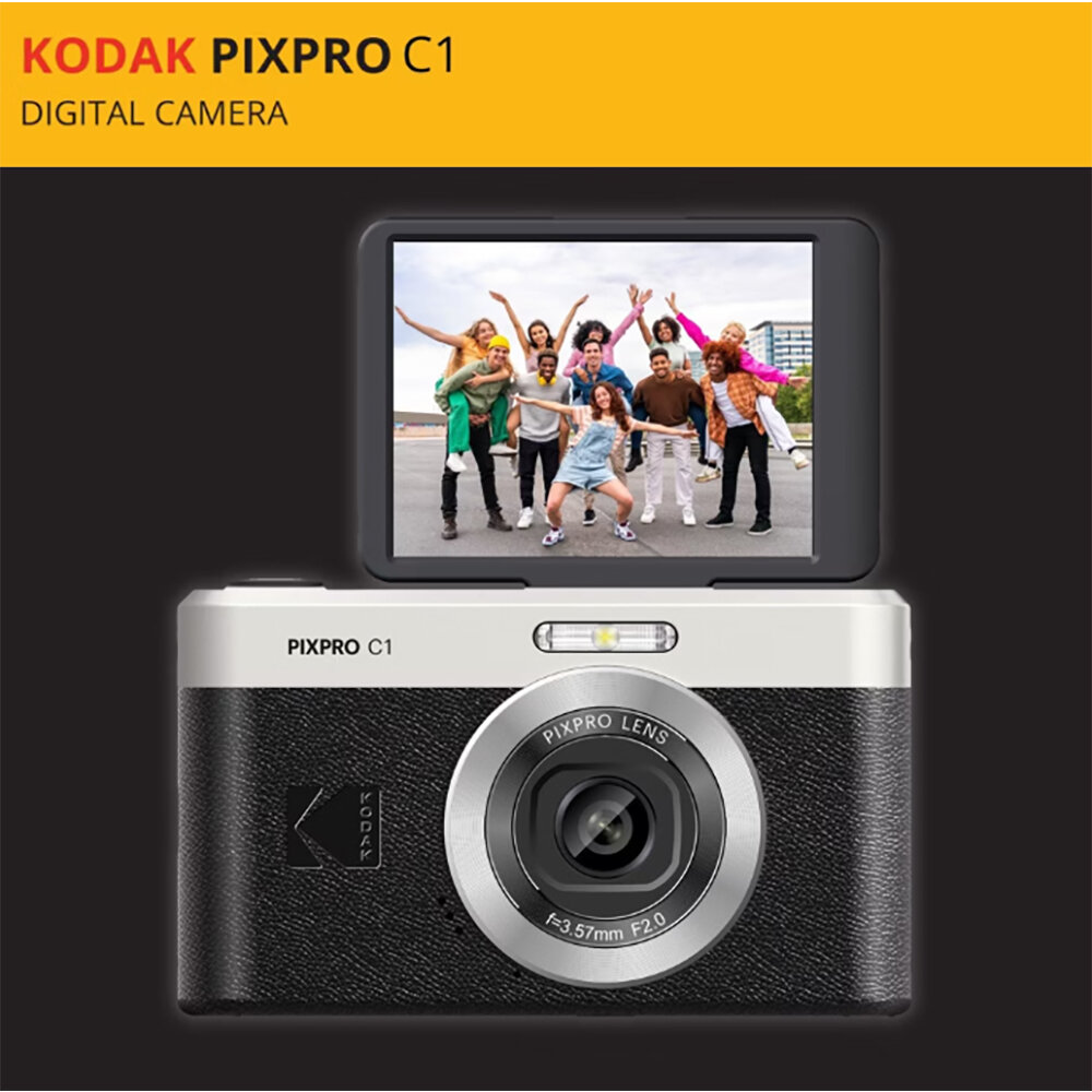 ✅現貨 公司貨2年保固🥇 Kodak PIXPRO C1 柯達 數位相機 復古CCD風 翻轉螢幕 Vlog 自拍 神器-圖片-11