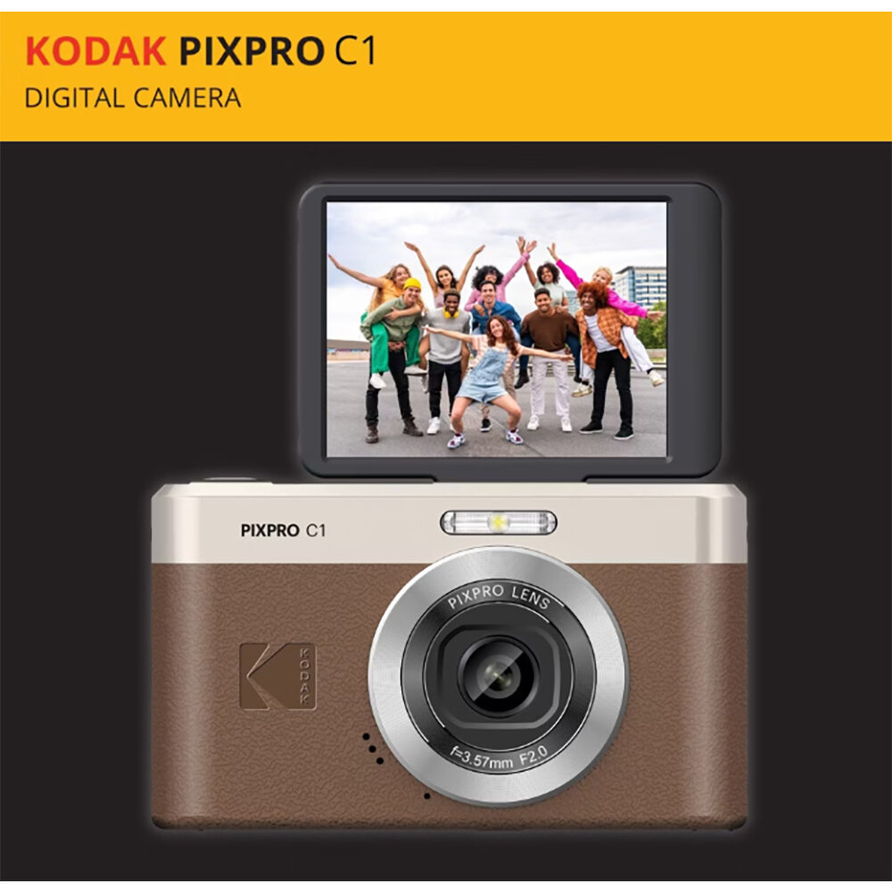 ✅現貨 公司貨2年保固🥇 Kodak PIXPRO C1 柯達 數位相機 復古CCD風 翻轉螢幕 Vlog 自拍 神器-圖片-12