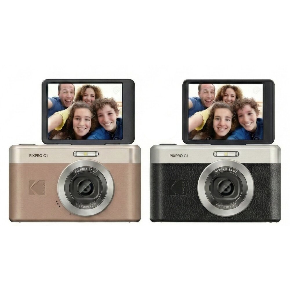  ✅現貨 公司貨2年保固🥇 Kodak PIXPRO C1 柯達 數位相機 復古CCD風 翻轉螢幕 Vlog 自拍 神器