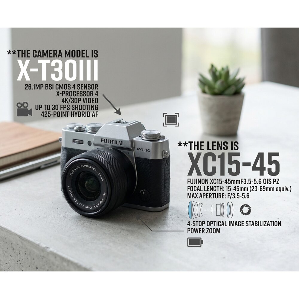 💯正品 公司貨 24期0利率📷現貨 富士 X-T30III + 13-33mm X-T30 III 銀色變焦鏡頭組 兩年-圖片-2