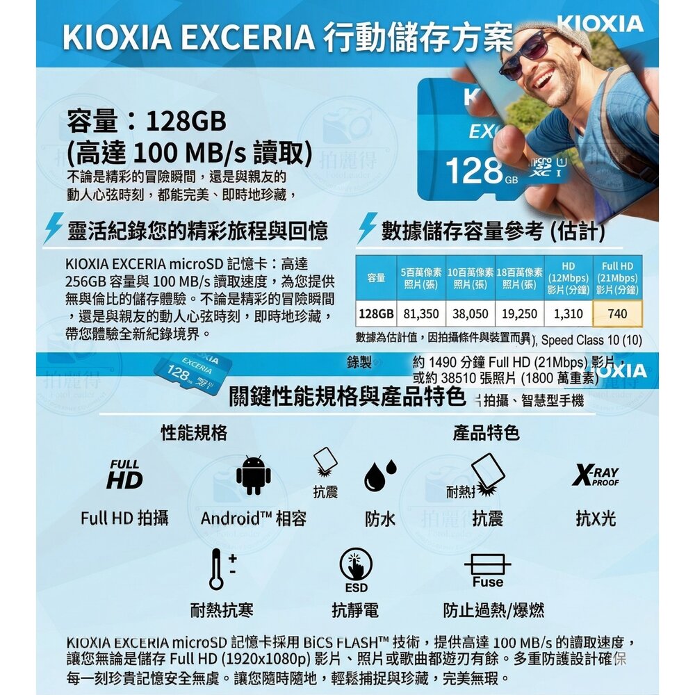 ✨鎧俠🎞️ KIOXIA 128GB 記憶卡 東芝記憶體 品質保證 柯達 FZ55 FZ45 C1 盲盒相機📸-圖片-2