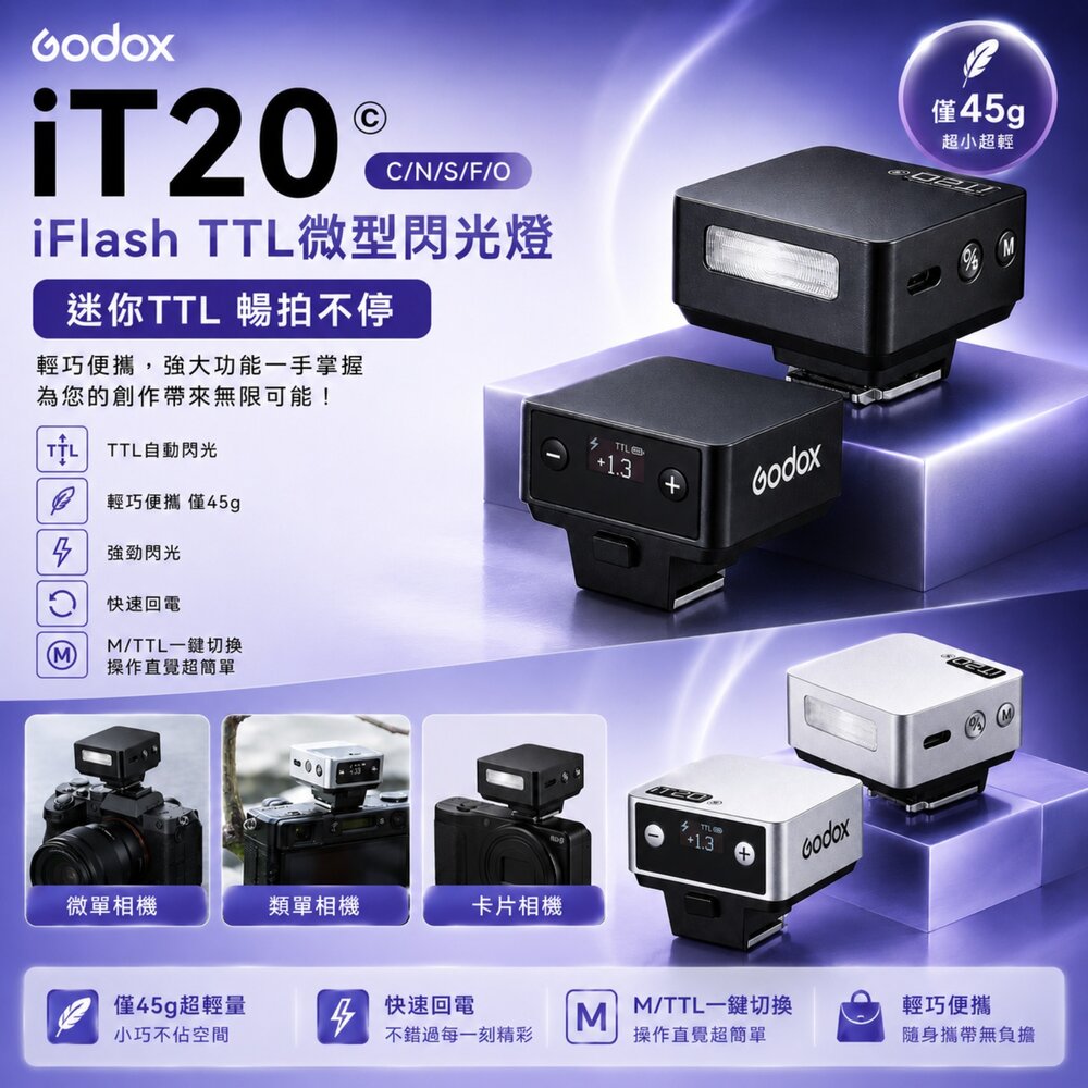 ✨神牛 公司貨📷 Godox IT20 TTL微型閃光燈 / Godox TR TTL增高座 可單購/可加購 現貨✨-圖片-1
