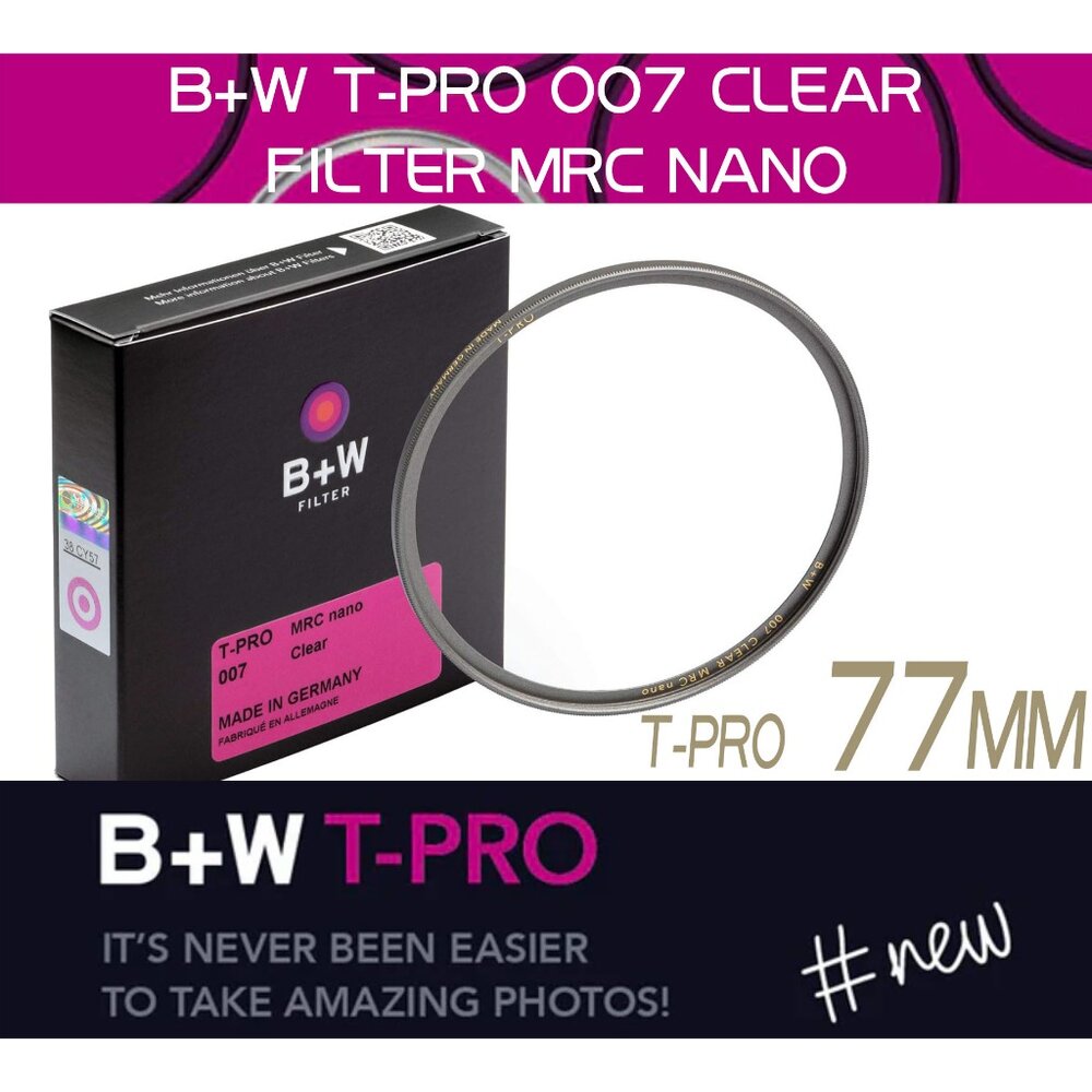 28367979318-✨B+W 德國原裝💎 T-PRO 007 77mm 超薄保護鏡 MRC nano 濾鏡 平輸 現貨✨📷