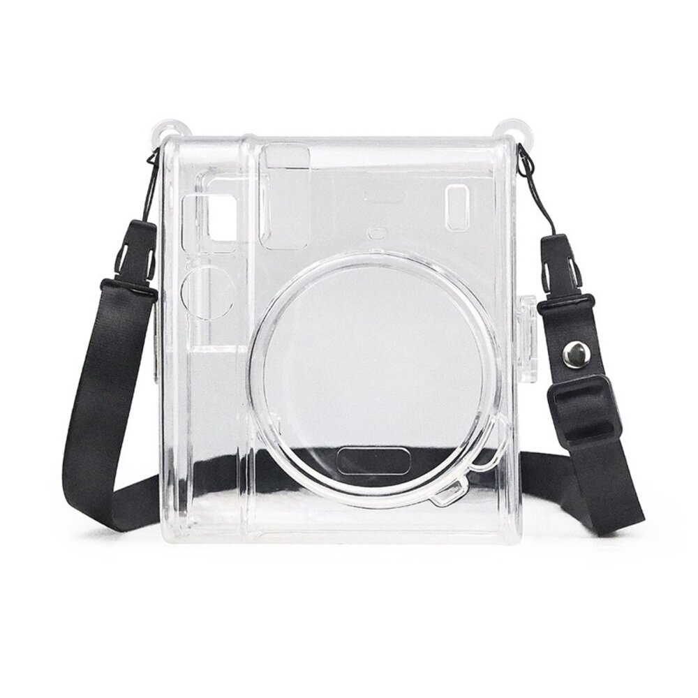📷現貨 富士 instax mini 40 專用皮套 原廠/副廠/水晶殼 相機包 復古黑 棕 咖啡 白 附背帶-圖片-5