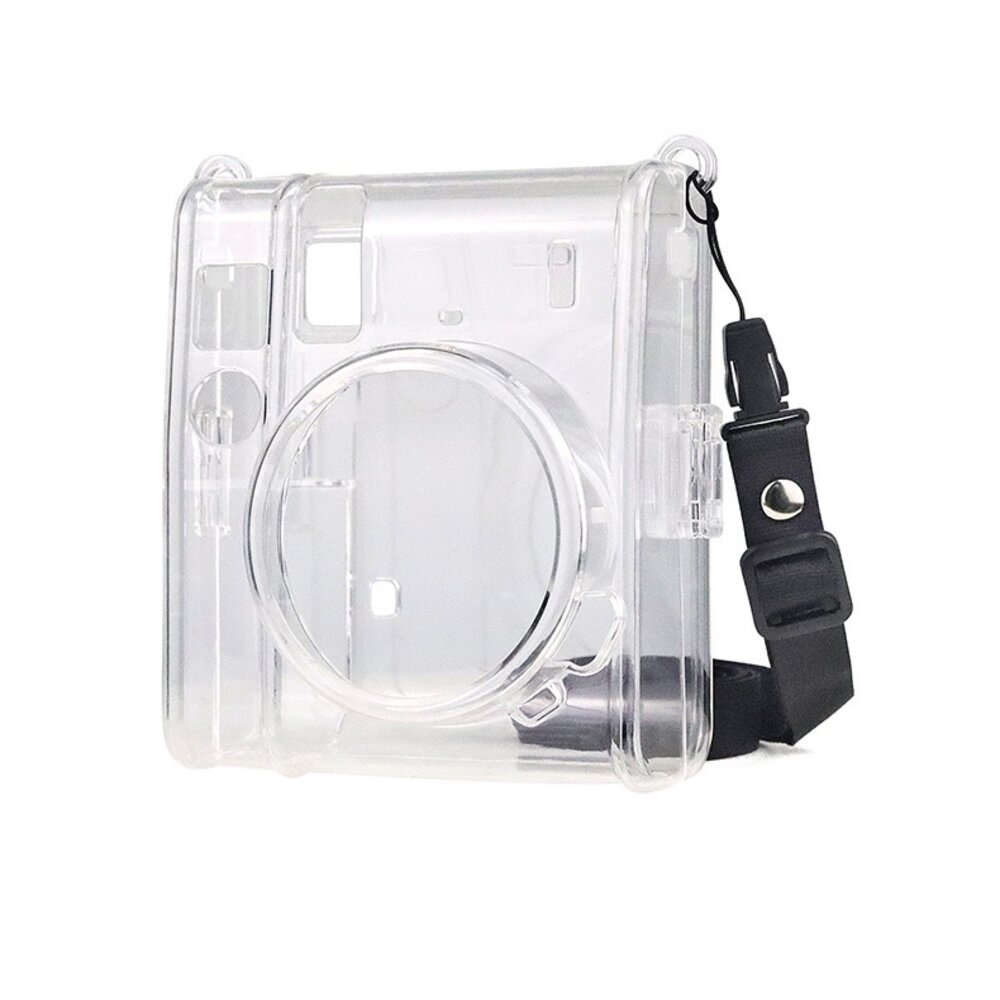 📷現貨 富士 instax mini 40 專用皮套 原廠/副廠/水晶殼 相機包 復古黑 棕 咖啡 白 附背帶-圖片-6