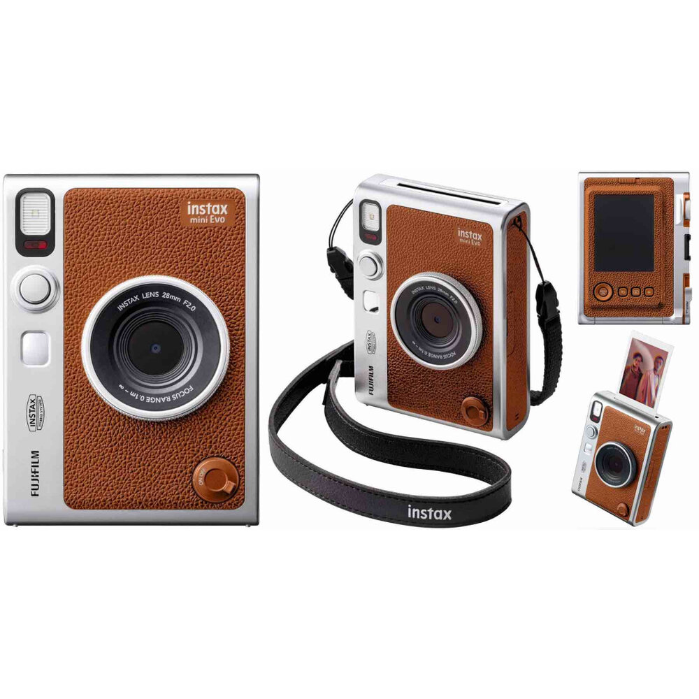 💯正品 現貨 恆昶公司貨TYPE C 黑色/棕色🏆富士 拍立得 instax mini EVO 一年保固-圖片-1