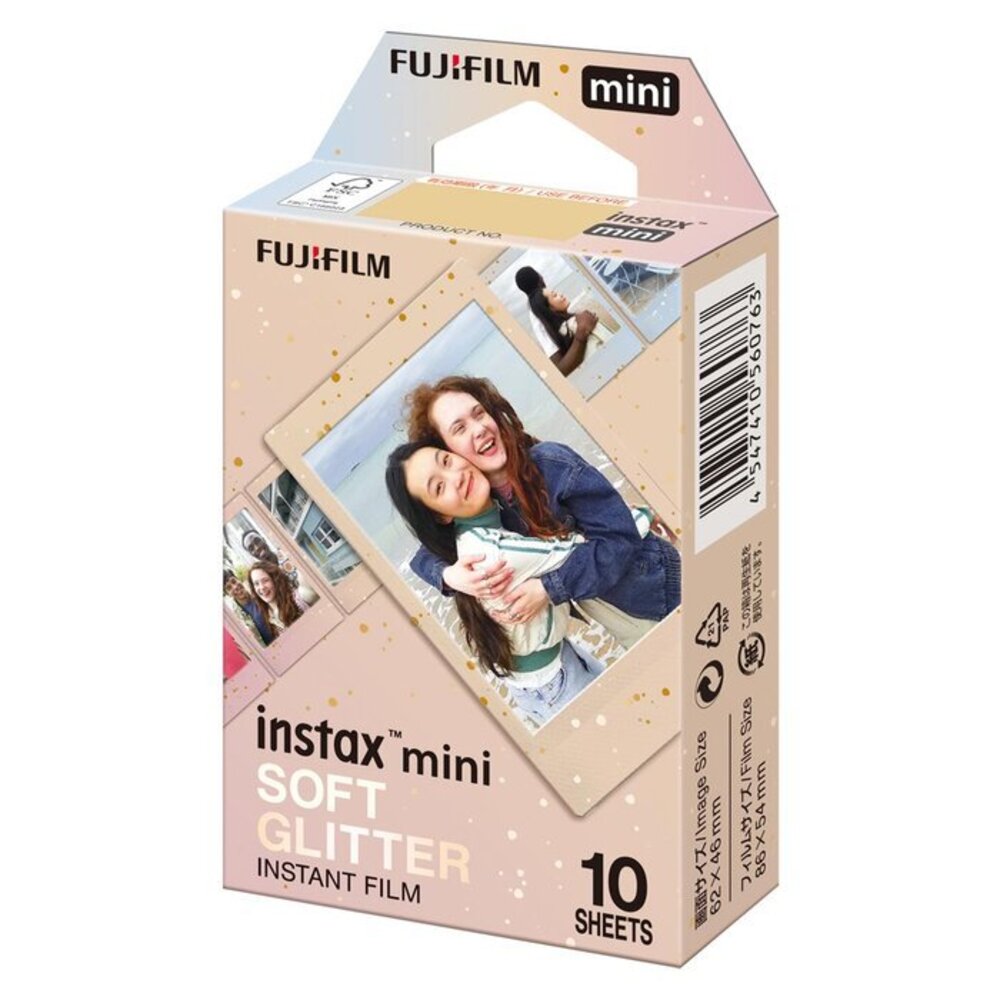 ✨富士📸 Instax Mini 柔光閃耀 拍立得 底片 10張入 柔光閃粉邊框 日本原裝 mini機型適用 現貨📸-圖片-2