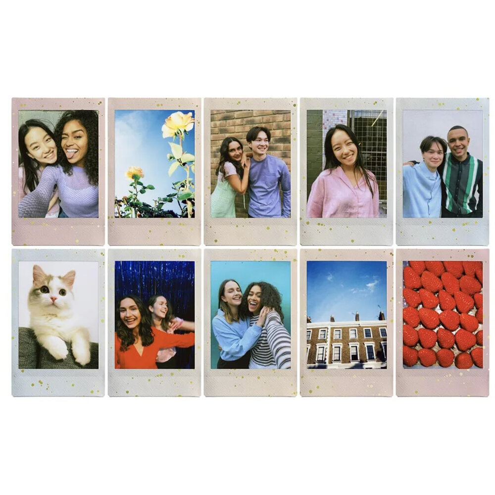 ✨富士📸 Instax Mini 柔光閃耀 拍立得 底片 10張入 柔光閃粉邊框 日本原裝 mini機型適用 現貨📸-圖片-4