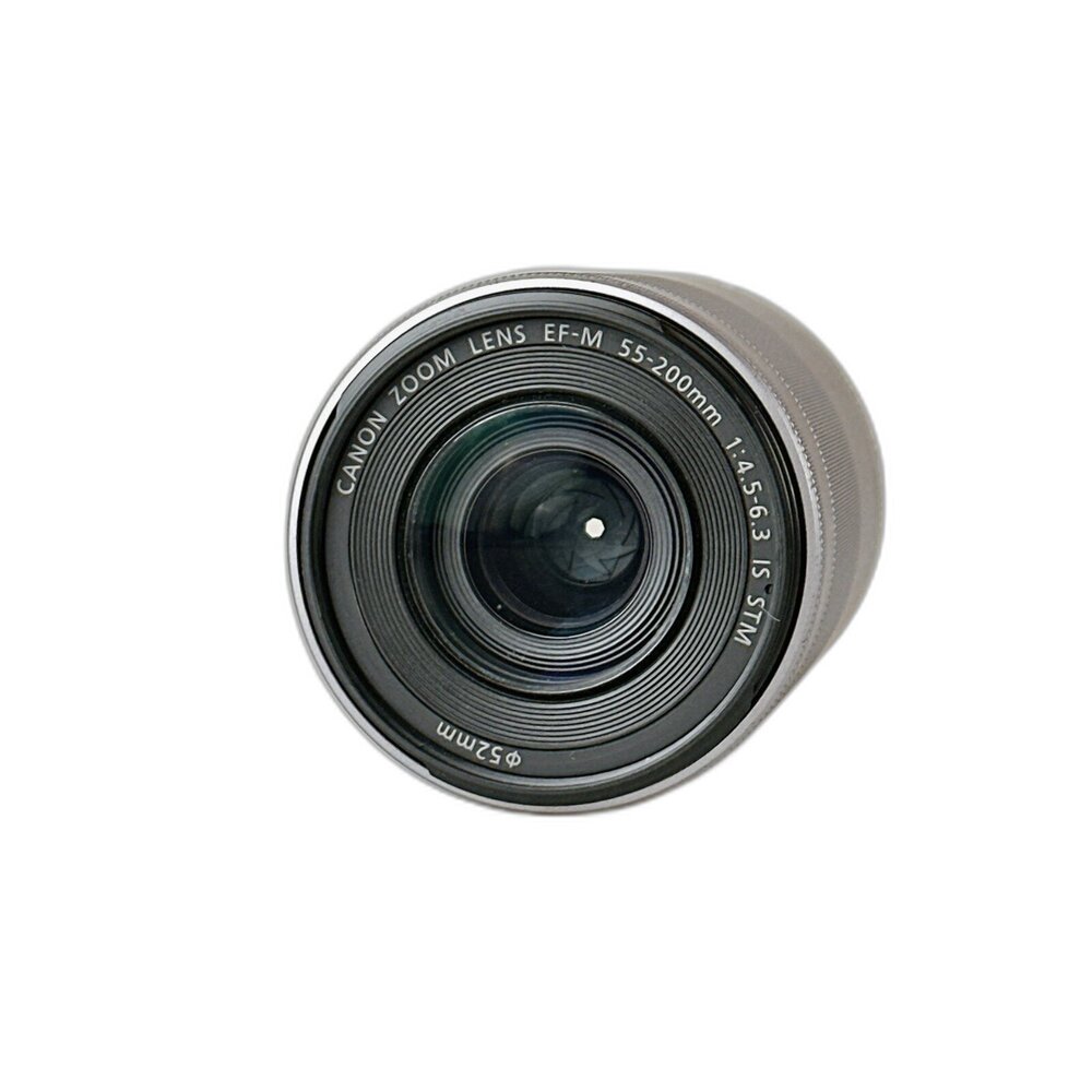 (佳能輕巧M卡口長焦 ) Canon EFM 55-200mm F4.5-6.3 IS STM 前玉有傷 #001144-圖片-2