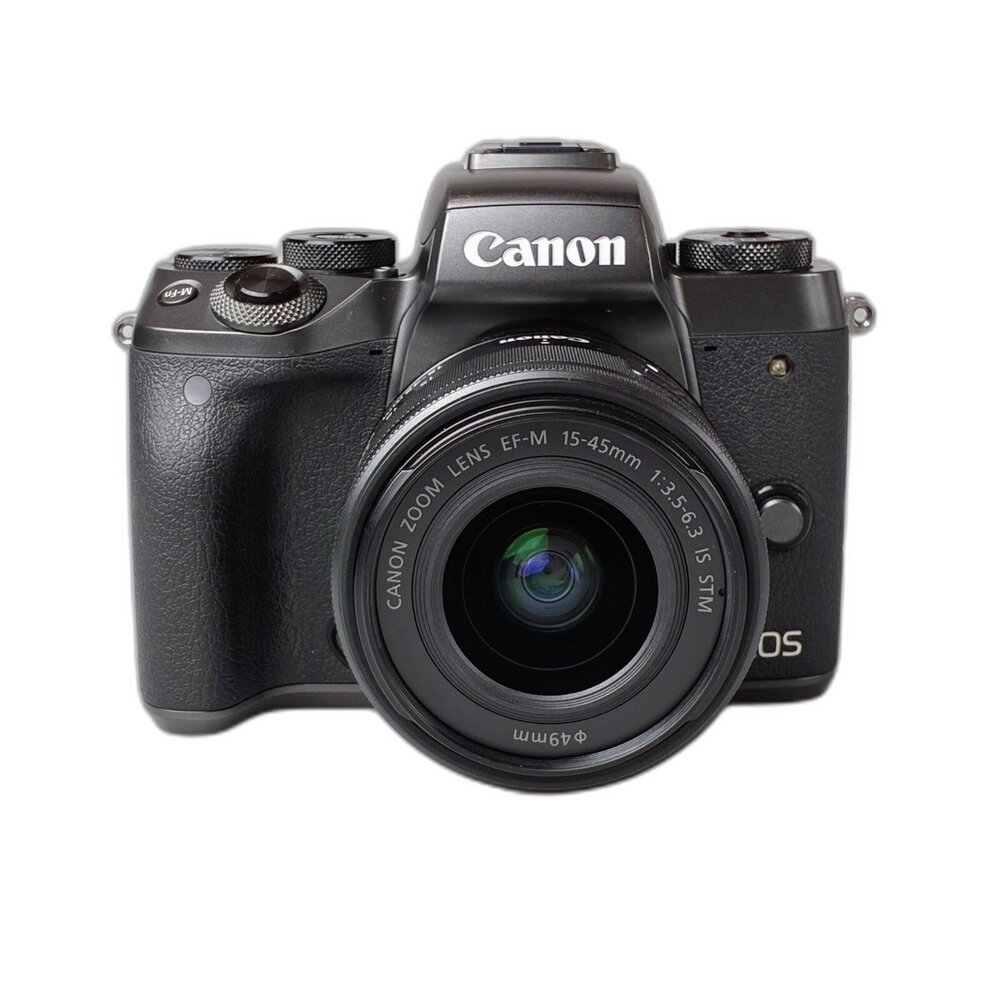 (佳能輕巧入門相機)CanonM5+15-45mm可換鏡頭式有閃燈螢幕觸控二手相機林相攝影#02300992
