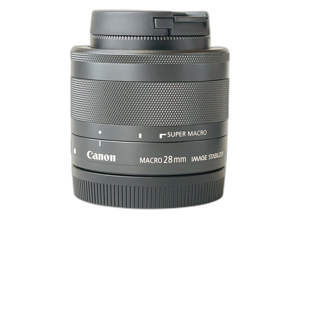 02672-( 佳能M鏡定焦 ) Canon EFM 28mm F3.5 Macro 微距鏡 公仔 商品 二手鏡頭 #02672