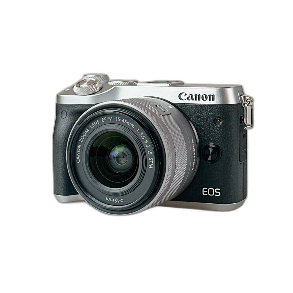 12977778-(佳能輕巧入門相機）Canon M6+15-45mm 蒙皮有痕跡 有閃燈 上掀螢幕 林相攝影 #12977778