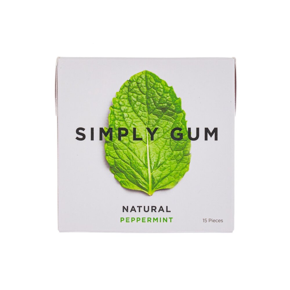 21739802813-simply gum 純天然口香糖2個喔!! (歐薄荷 + 留蘭香 2入一起賣)